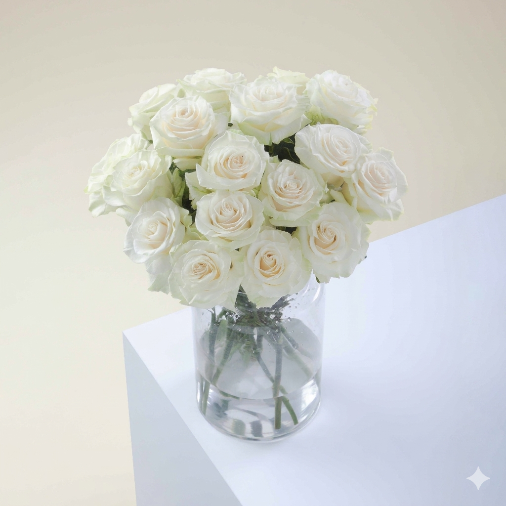 Rose White Mondial 50CM